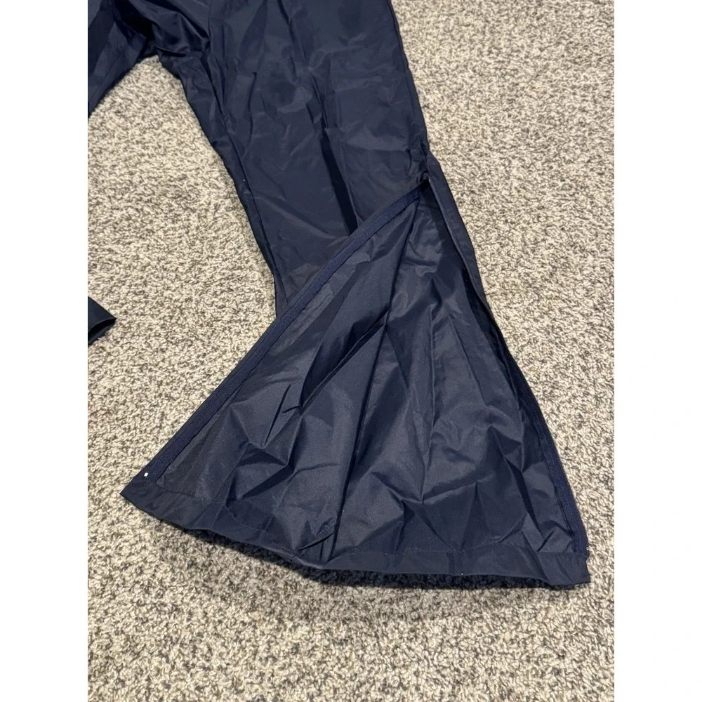 Vtg 90's Adidas Trefoil Windbreaker Pants Mens LG Track Ankle Zips Joggers Navy